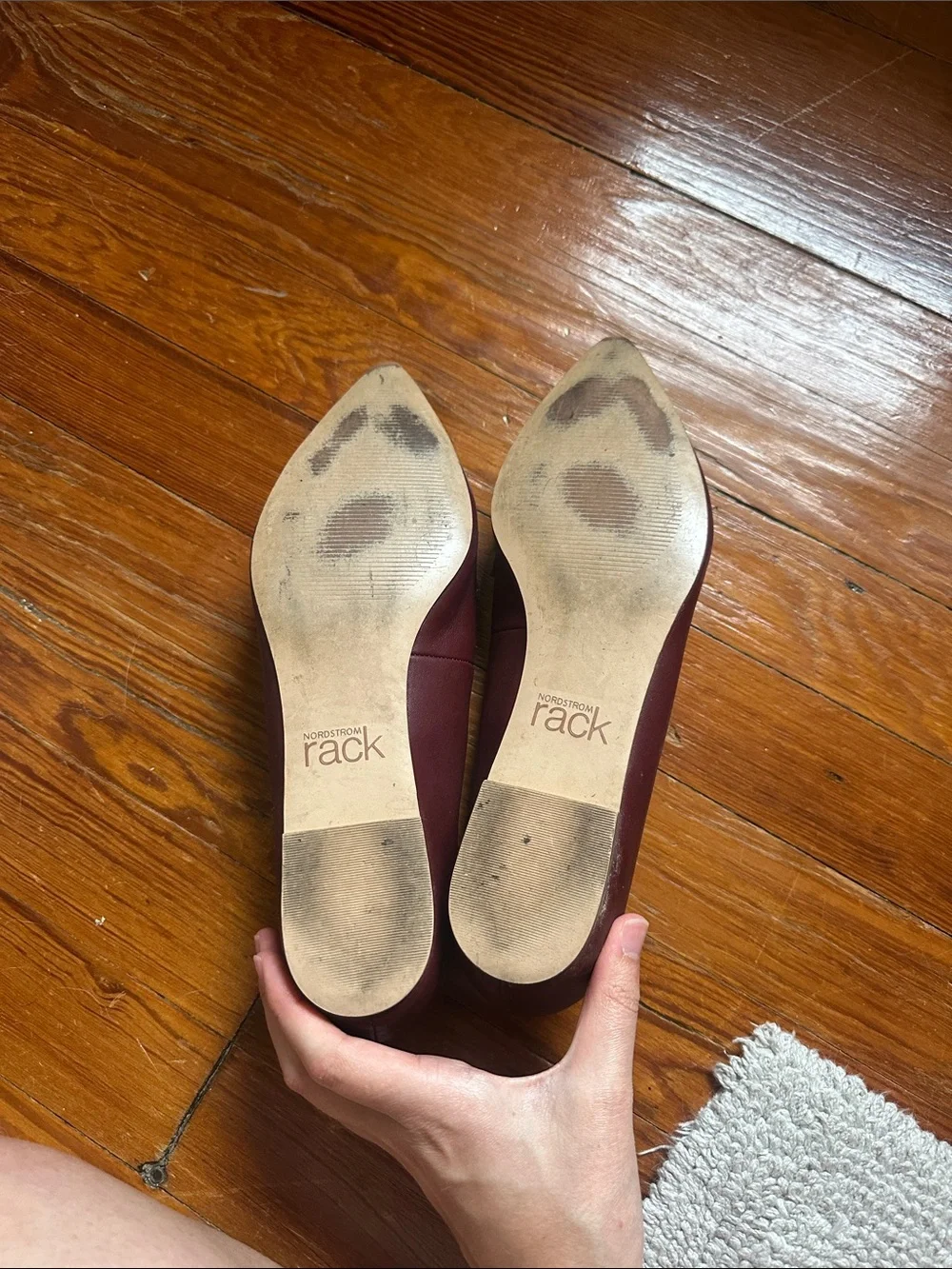 Burgundy Plum Pointed-Toe Loafers